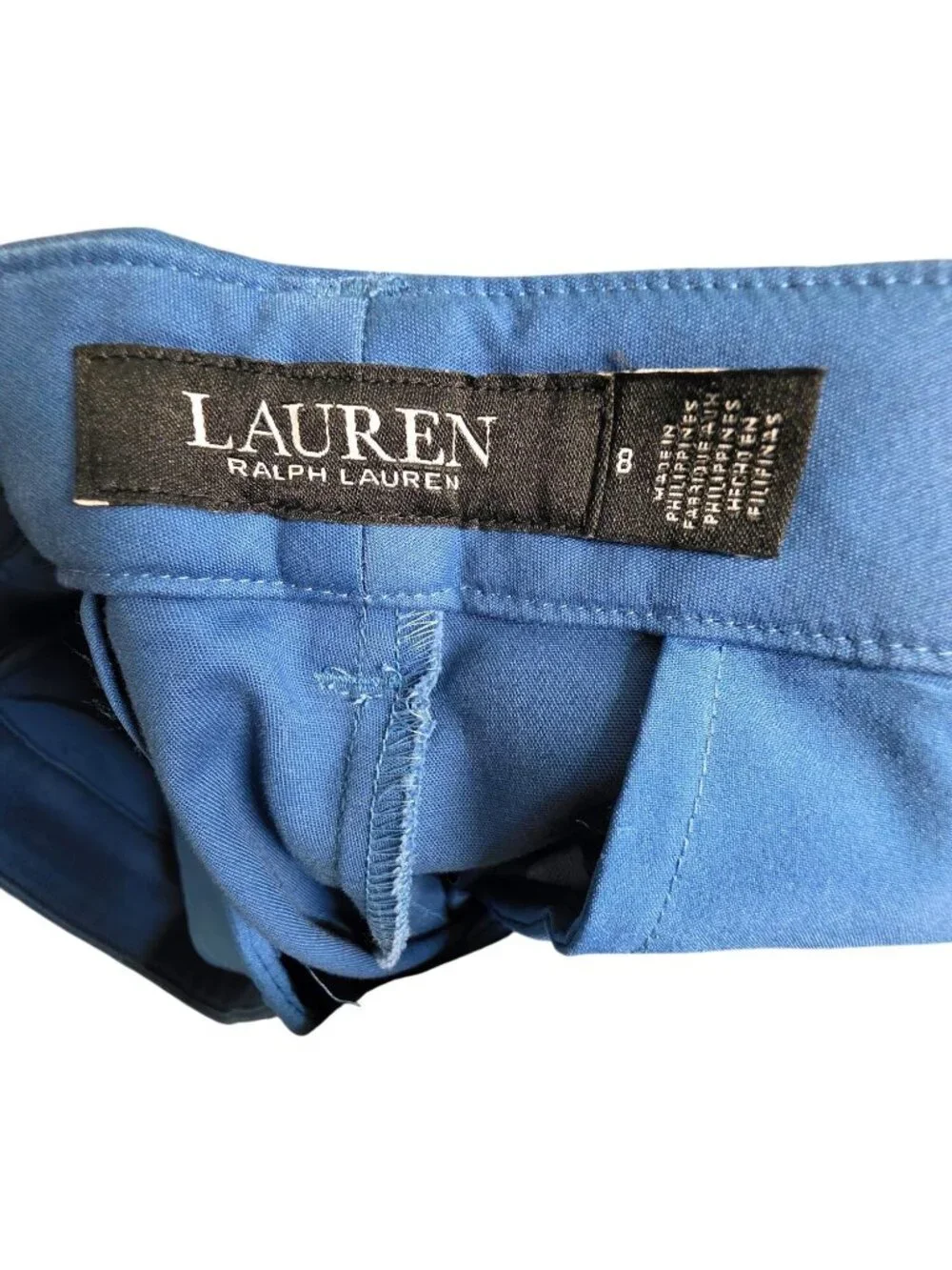 Lauren Ralph Lauren Straight-Leg Trousers Tailored Fit Cotton Blend (SKU#2148)